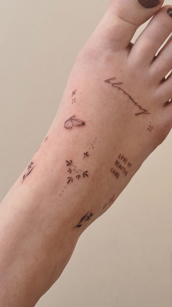 tattoo fineline pie concept